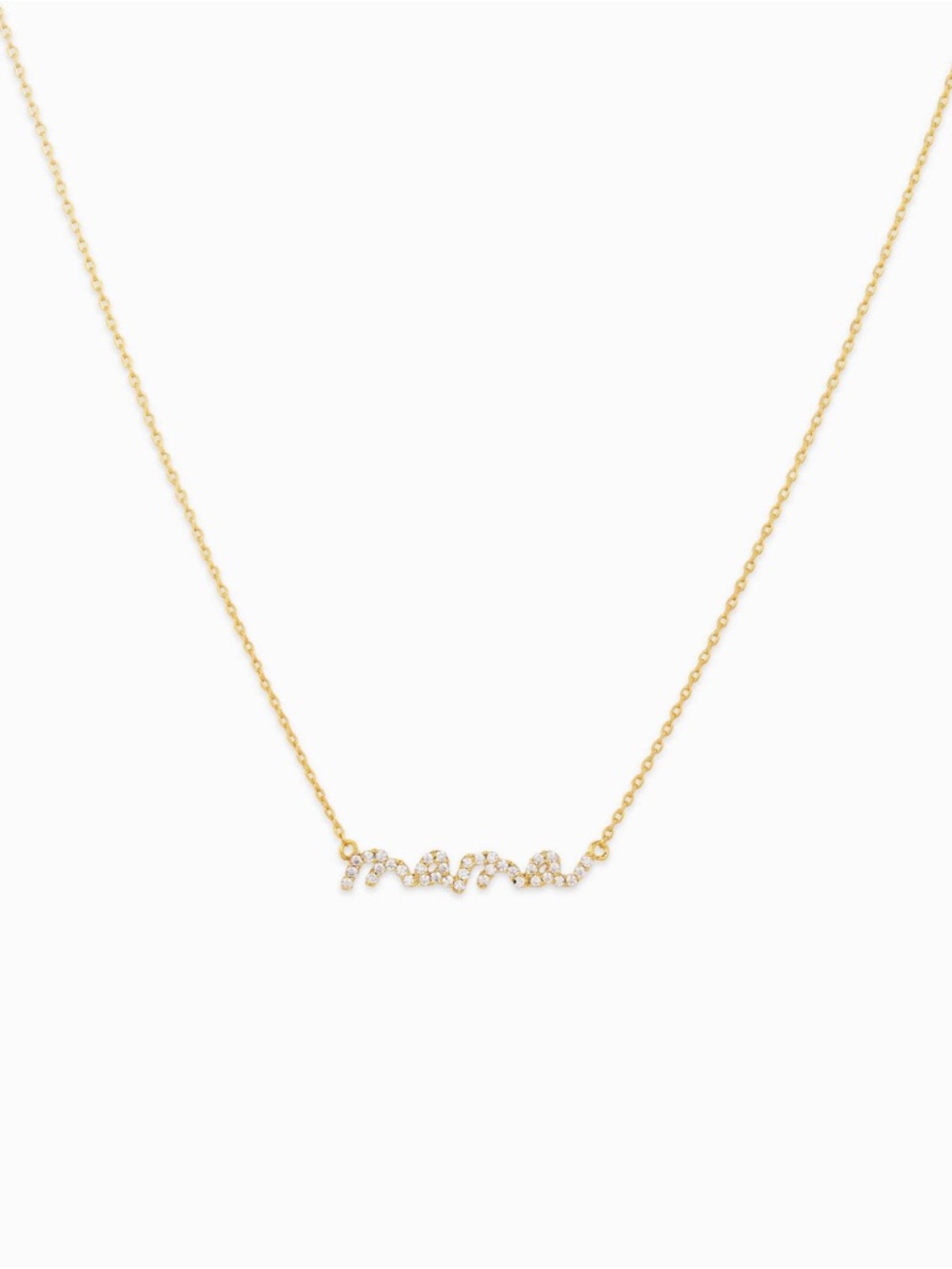 Cursive Mama necklace- gold